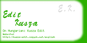 edit kusza business card